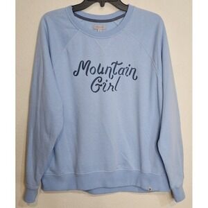Ocean + Coast Light Blue‎ MOUNTAIN GIRL Sweatshirt Womens Size Large